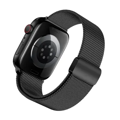 Grafitni milanski pašček iz nerjavečega jekla za Apple Watch Black L