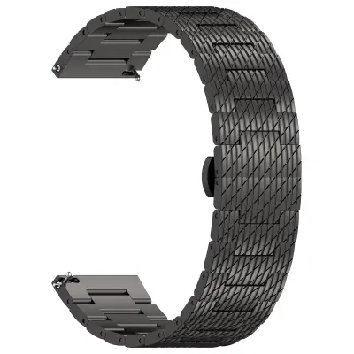 Teksturiran pas za uro iz nerjavečega jekla Black S
