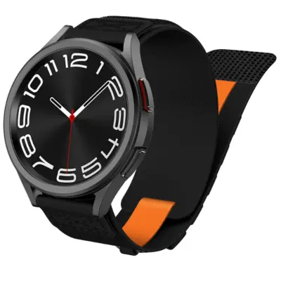 Tkan najlonski pašček za uro Samsung Galaxy Watch Black M
