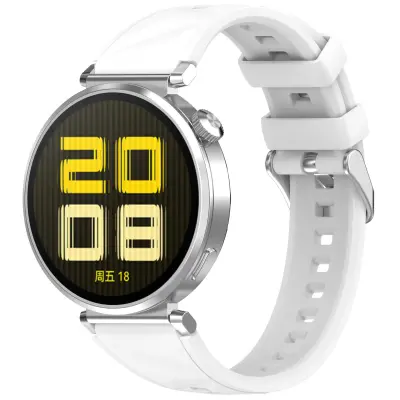 Silikonski pašček za uro za Huawei GT5 Pro 42 mm - črn White