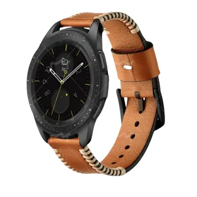 Klasičen rjav usnjen pašček za Galaxy Watch Active 20mm