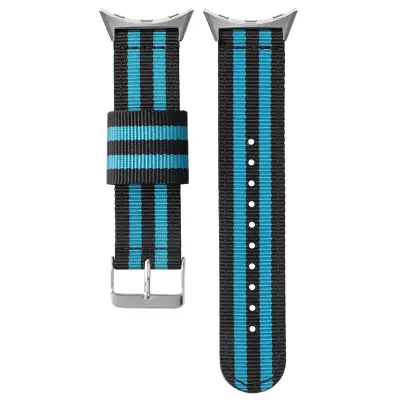 Najlonski pleteni pašček za uro Google Pixel Watch 1/2/3 Black+Blue