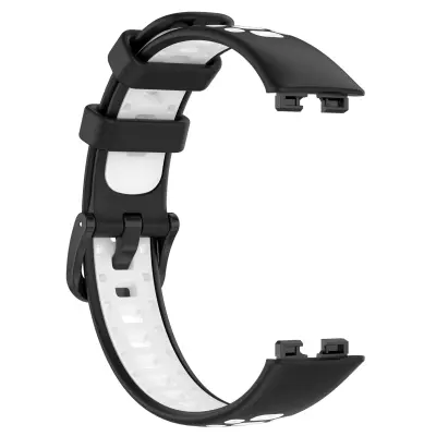 Nadomestni pašček za Huawei Band 10/9/8 - Zračen športni silikonski pašček White