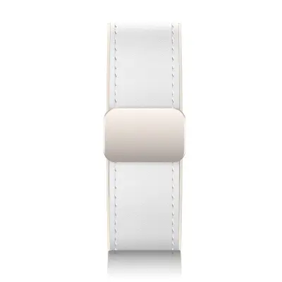 Vrhunski usnjeni pašček za Apple Watch z magnetno zaponko White S