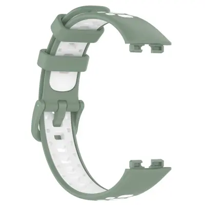 Nadomestni pašček za Huawei Band 10/9/8 - Zračen športni silikonski pašček Green