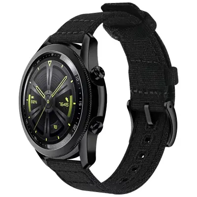 Tkana pašček za uro s hitrim sproščanjem za Huawei GT4 Black 20 mm