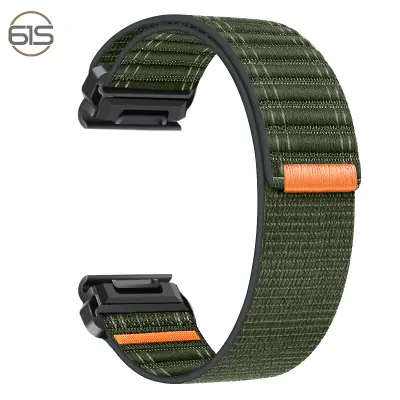 26 mm najlonski pašček za uro Garmin Fenix 8/5/6/7X Pro/Epix 935/965 Green
