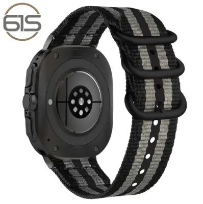 Pametni najlonski pašček Samsung Galaxy Watch 7 UItra Black + light gray