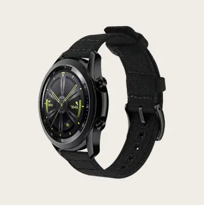 Tkana pašček za uro s hitrim sproščanjem za Huawei GT4 Black 22 mm