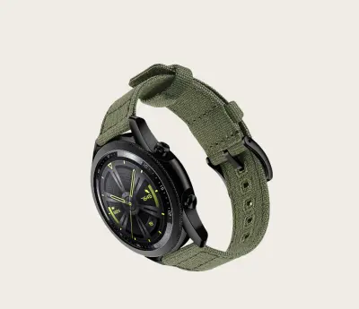 Tkana pašček za uro s hitrim sproščanjem za Huawei GT4 Green 20 mm