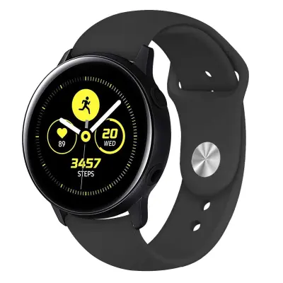 Silikonski pašček za uro Samsung Galaxy Watch Active Black 22 mm