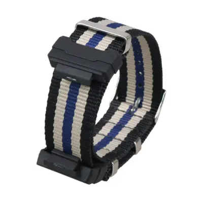 Najlonski platneni pašček za uro Casio G-Shock Grey+Blue