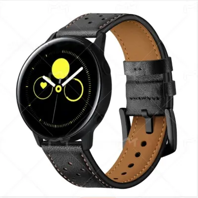 Usnjen pašček za uro Samsung Galaxy Watch Active Black