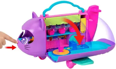 Mattel Polly Pocket: Avanture v Riu - Preoblikovljivi Kitty Airways (HWP19)