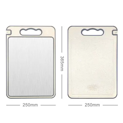 Deska za rezanje iz nerjavečega jekla, primerna za živila, pšenična slama