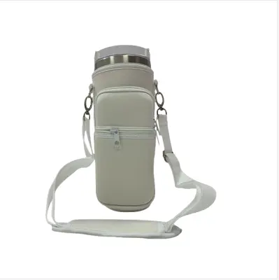 40oz Izoliran Tumbler Cup Rokav z žepom in kovinsko zaponko White