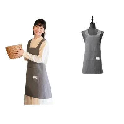 Bombažni cvetličarski predpasnik | Vodoodporen barista predpasnik za kavarno Grey