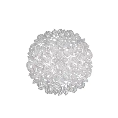 Komplet 6 podstavkov z elegantnim dizajnom listov Silver