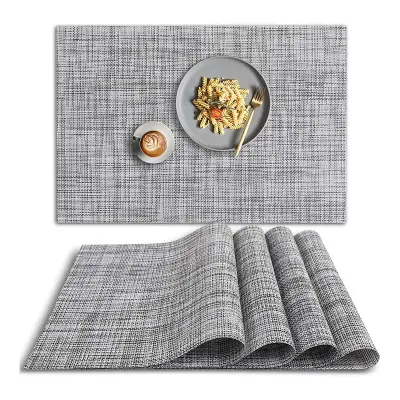 Set 6 pogrinjkov, 30x45 cm, mešane barve Silver+White