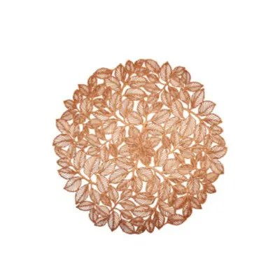 Komplet 6 podstavkov z elegantnim dizajnom listov Gold