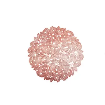 Komplet 6 podstavkov z elegantnim dizajnom listov PinkGold