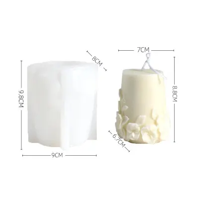 Velik silikonski kalup za cvetove ratana za DIY obrti