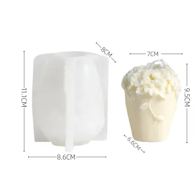 Silikonski kalup za veliko cvetje iz ratana