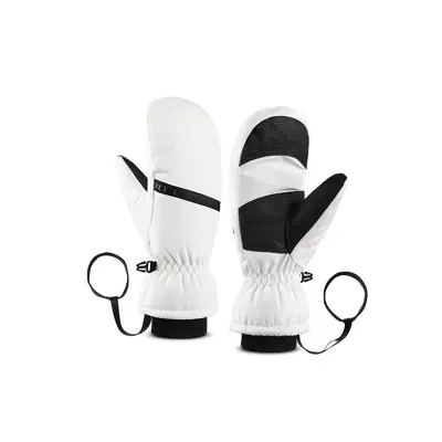 Smučarske rokavice - zaslon na dotik, vodoodporne, odporne proti vetru White L