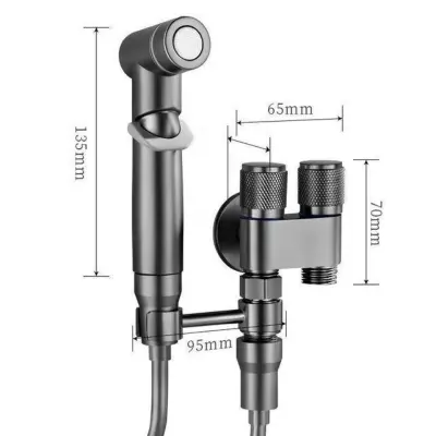 Komplet za stranišče iz nerjavečega jekla - Izboljšano čiščenje Grey