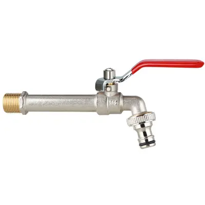 Zunanja pipa z rdeče galvanizirano železno ročico