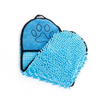 Brisalna brisača za hišne ljubljenčke iz šenila Blue