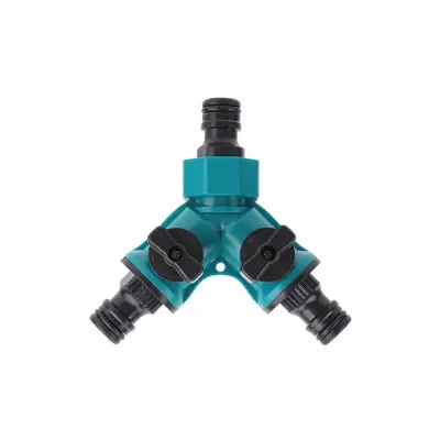 Premium Y Razdelilnik za Cev - 2-Smerni Adapter za Pipo z Ventilom