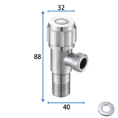 Kotni ventil iz nerjavečega jekla 304 z bakrenim jedrom in steblom