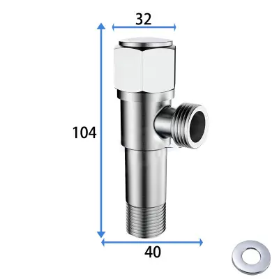 Podaljšan kotni ventil 104 mm - bakreno jedro in steblo, 50 cm dovod