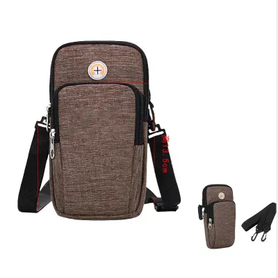 Unisex Športni Tekaški Fitnes Trak za Telefon na Roko - Rjava