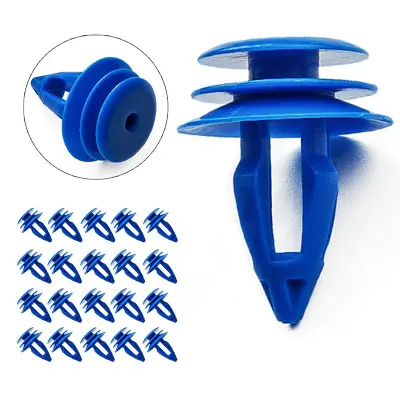 Modre najlonske zakovice - 50 kosov za pritrditev avtomobilskih oblog