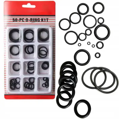 Rosfix Set Tesnilnih O-Tesnilk – 50 Kos, Guma, 5–20 mm | Za Avtomobilsko in Industrijsko Rabo