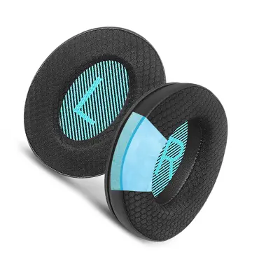 Hladilne blazinice za ušesa iz nogometne mreže za slušalke Bose AE2/QC15/QC25 Black+Blue