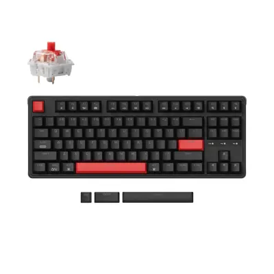 Keychron C3 Pro QMK/VIA Ožičeni Mehanska Tipkovnica Rdeča LED / Keychron Mechanical Red Switch / C3P-A1