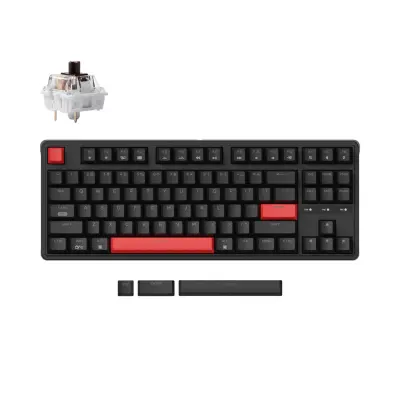 Keychron C3 Pro QMK/VIA Ožičeni Mehanska Tipkovnica Rdeča LED / Keychron Mechanical Brown Switch / C3P-A3