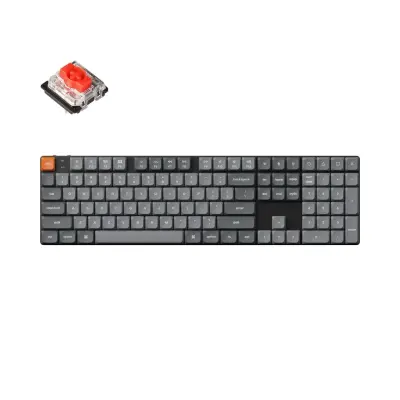 Keychron K5 Max QMK/VIA Brezžična mehanska tipkovnica belo LED / Gateron Red / K5M-A1