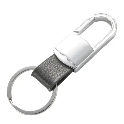 Usnjeni avtomobilski obesek za ključe iz kovine   D