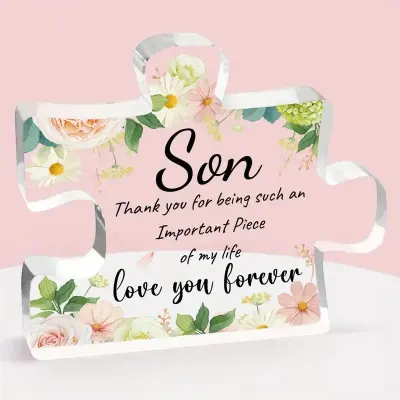 UV Natisnjena Ukrivljena Akrilna Namizna Dekoracija Ornament   J