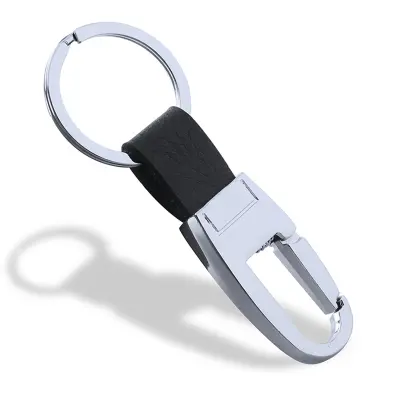 Usnjeni avtomobilski obesek za ključe iz kovine   C