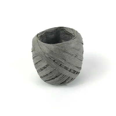 Temno siva kroglica iz rafije - 20 metrov za DIY obrti