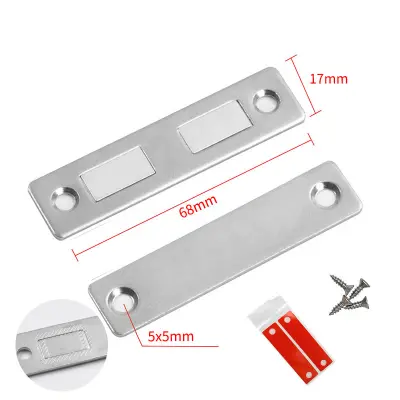 Skriti magnetni zapah na pritisk - zelo dolg (močan magnet) 2 pak Silver