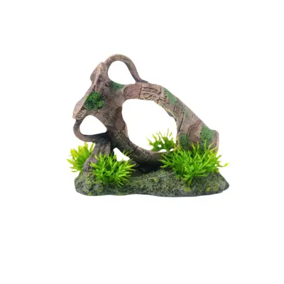 Akvarijski okras iz smole s slamnato kočo - obogatite svojo vodno pokrajino