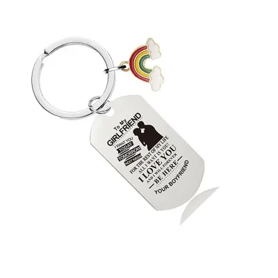 Mavrični obesek za ključe CHW010 - Srebrn obesek za ključe