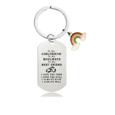 Obesek za ključe Rainbow CHW008 - Srebrn