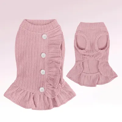 Rožnata poletna oblačila za hišne ljubljenčke  M